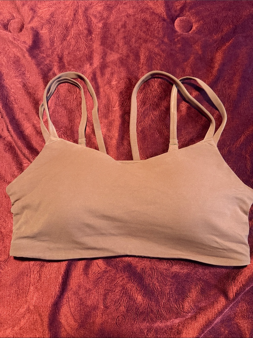 Nike Mauve Double-Strap Seamless Bralette